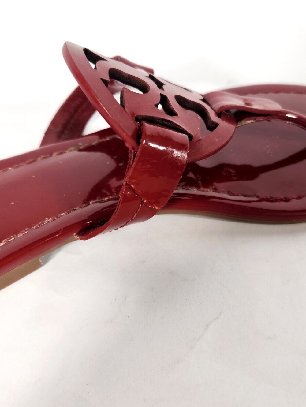 Tory Burch Miller Patent Red Sandals - Picture 4 of 7